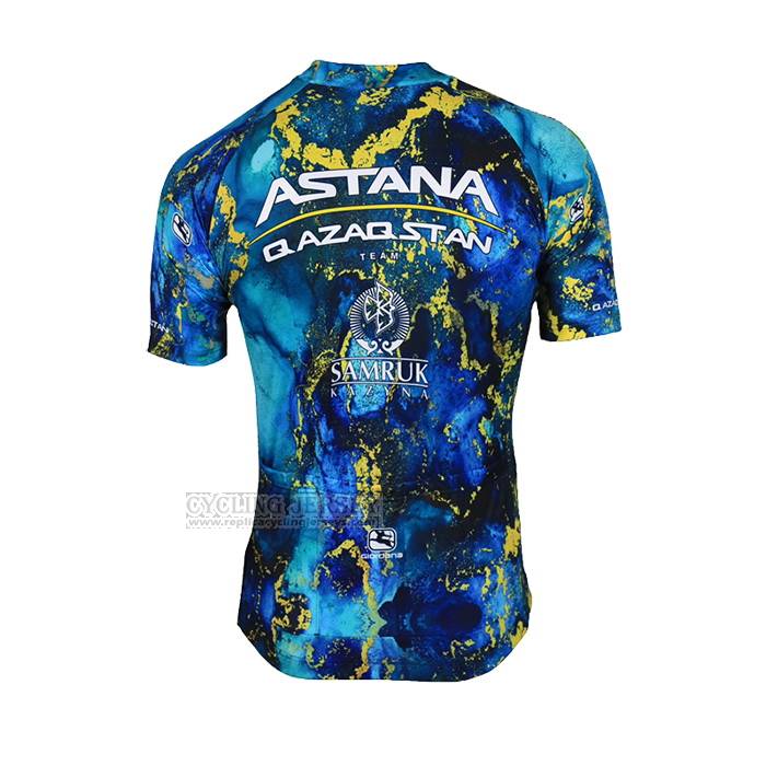 2023 Cycling Jersey Astana Blue Short Sleeve and Bib Short